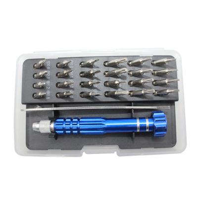 China Nickel Aluminum Bronze 25 in 1 Precision Multifunctional Mini Screwdriver Bit Set Disassembly Tools Kit for Laptop Cell Phone Clock Repair for sale