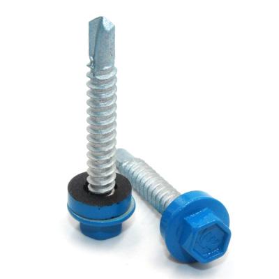 China Best HEX Quality Hex Flange Self Drilling Tapping Covering EPDM Gasket Screws for sale