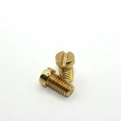 China Hot Selling Cheese Machine Slotted Head Brass Flat Head Screw Cheese Machine Screw for sale