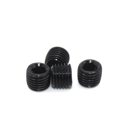 China Factory Wholesale DIN 913 Black Carbon Oxide Hex Socket Hex Socket Set Screws With Flat Point Hexagon Socket Worm Screw for sale