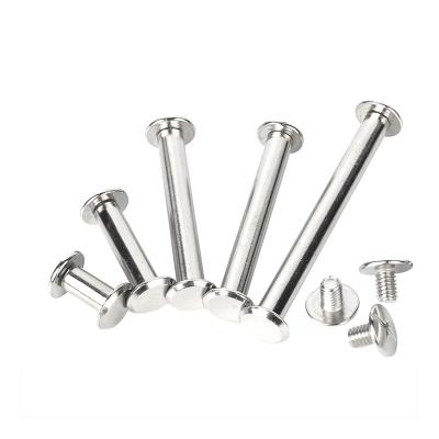 China Factory Custom Hot Sale Best Quality Flat SUS304 Chicago Stainless Steel Screws Slotted Flat Head Male And Female Binding Screw for sale