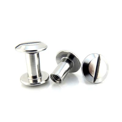 China Factory Price Flat Accept Custom Stainless Steel Slotted Flat Head Male Firm Chicago Screws And Female Binding Screws for sale