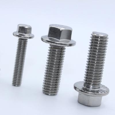 China DIN6921 SUS304 stainless steel flange hex bolts from high quality stainless steel manchiny screw factory directly for sale