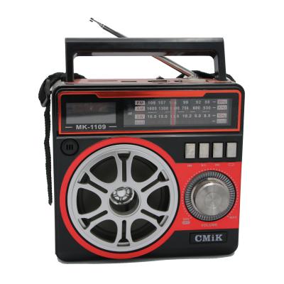 China cmik mk-1109 home radio lightning led speaker usb/tf card long range light bass old other hand crank am/fm/sw mp3 oem portable home radio rescue for sale