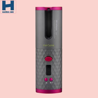 China Portable Wireless USB Rechargeable Hair Curler LCD Display Aluminum Automatic Display for sale