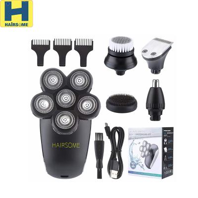 China Triple Blade 6 Heads Men's Razor Quick Charge Direct Drive , Type C Refill for sale