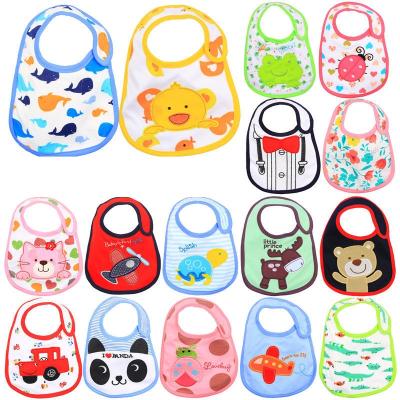 China Wholesale Custom Print Washable Custom Lovely Color Cartoon Infant Baby Washable Bibs For Newborn Babies for sale