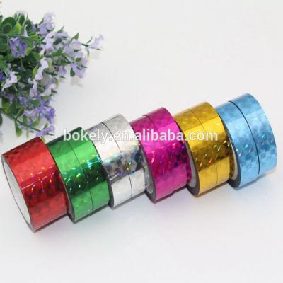 China Bopp Waterproof Colored Adhesive Holographic Decorative Tape for sale