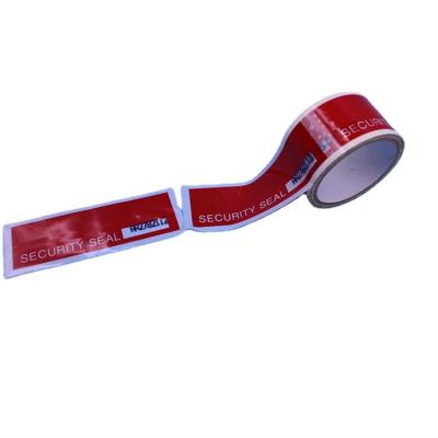 China Waterproof Cardboard Package Tamper Evident Anti-theft Security Sealing Tape for sale