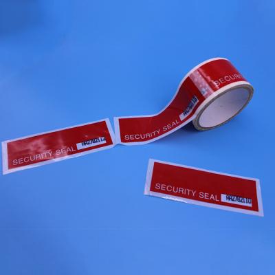 China Waterproof Tamper Proof Security Tape Security Seal Tape For Cardboard for sale