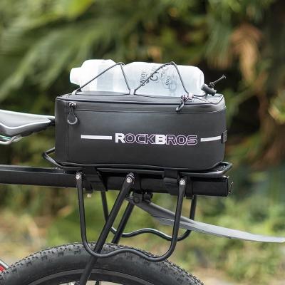 China Free Custom Waterproof Bicycle Rain Rack Cover Rear Saddle Bag With Rain Cover Bicycle Trunk Bag Seat Pannier Bag for sale