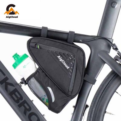 China Muti-fuction Bicycle Bag CBR OEM MTB Road Bicycle Tube Front Frame Triangle Reflective Bags with Water Bottle Pocket for sale