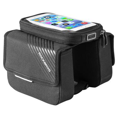 China Muti-fuction Bicycle Bag ROCKBROS 030-60BK Bicycle Bag ROCKBROS 030-60BK Top Tube Top Tube Bag Accessory with Touch Screen Phone Case for sale