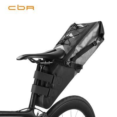 China Large Capacity Waterproof Reflective Bike Bag Saddle Polyester CBR OEM Bicycle Rear Bag for sale