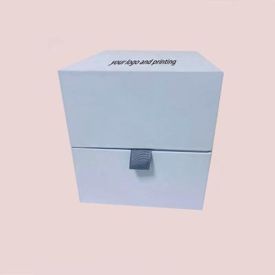 China Custom Luxury White Flap Candle Container Environmental Protection Magnet Packaging Paper Box Flip Top Gift Packaging Boxes for sale