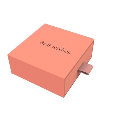 China Recycled Materials Factory Paper Box Small Cardboard Drawer Direct Box With Ribbon Ornaments Packaging Jewelry Box for sale