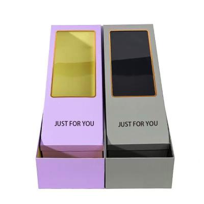 China Hot Selling Luxury Environmental Protection Product Flower Box Gift Packaging Box With Clear Window for sale