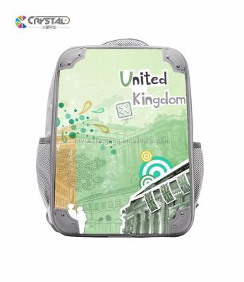 China Comfortable Custom Design Printing Leisure Travel White Canvas School Bag Wholesale Custom Backpack for sale