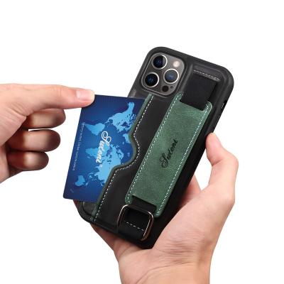 China Shockproof Suitable For Leather iPhone Case + PC Case Card Holder Wallet Phone Strap Leather Phone Strap Can Be Used As Stand for sale