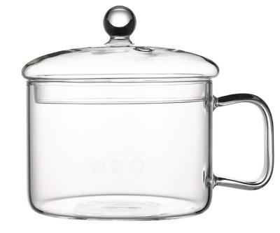 China Sustainable High Quality Heat Resistant Thickening Glass Borosilicate Glass Cooking Pot With Cover for sale