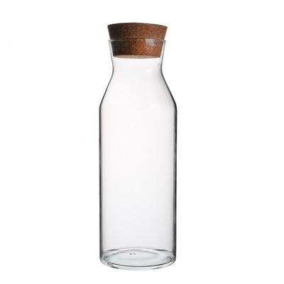 China Viable Glass Water Jug With Strainer Lid Glass Beverage Carafe For Juice Lemon Water Iced Tea Glass Jug for sale