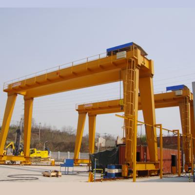 China Outdoor Gantry Crane 4 Wheels Double Beam Gantry Crane With Trolley for sale