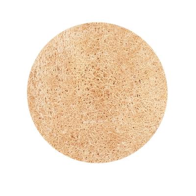 China Loofah Sustainable Natural Heat Resistant Loofah Coaster Eco Friendly Organic Round Coaster for sale