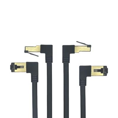 China Original PVC LSZH CMP CMR CMG Outdoor Patch Jumper Cord Utp Network Left or UTP Right Angle LAN Cable cat5e cat6 90 Degree Ethernet Cable for sale