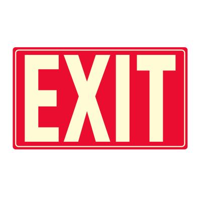 China Aluminum Self Illuminated Photoluminescent Emergency Exit Safety Sign-No Electricity-Made in China for sale