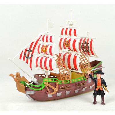 China Pull line pirate ship educational toy with light and music 0804-9 for sale