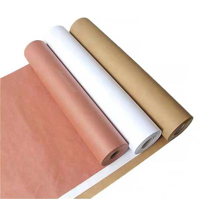 China Pink/Peach Waterproof Butcher Kraft Paper Roll For Smoking Uncoated Unwaxed Unbleached Meat BBQ Breasts With Easy/Safe Cutter for sale