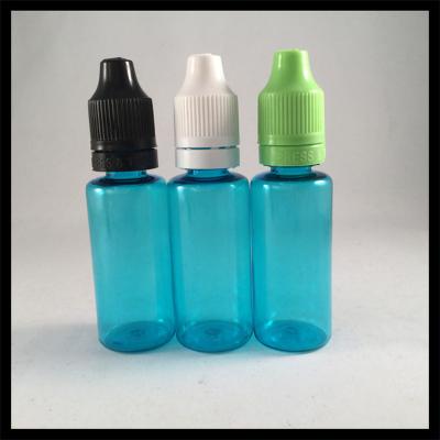 China Blue Plastic 20ml PET Dropper Bottles With Childproof Tamper Cap Non - Toxic for sale