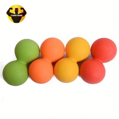 China Double Ball RAMBO Mini Silicone Peanut Foot Massager Roller Body Durable Massage Ball for sale