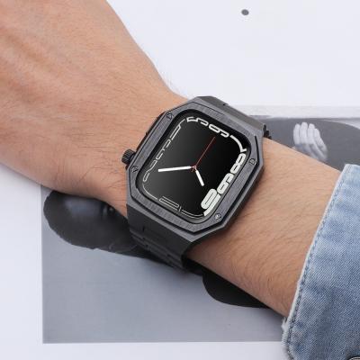 China QIMAN 316L Stainless Steel Case For Apple Watch Metal Case 45mm 44mm For iWatch 7/6/se/5/4 for sale