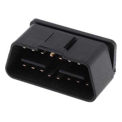 China PCB Automotive 16Pin OBD2 Mount 90 Degree Male Plug Connector For Truck for sale