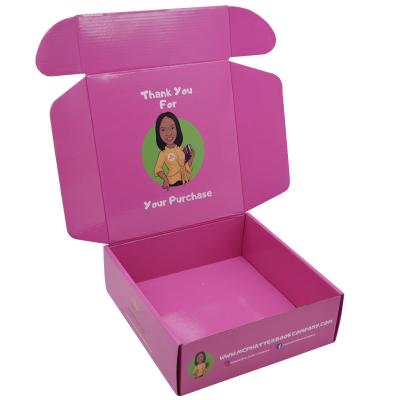 China Advertising Foldable Pink Paper Box Cardboard Folding Flat Pack Packaging Gift Boxes for sale