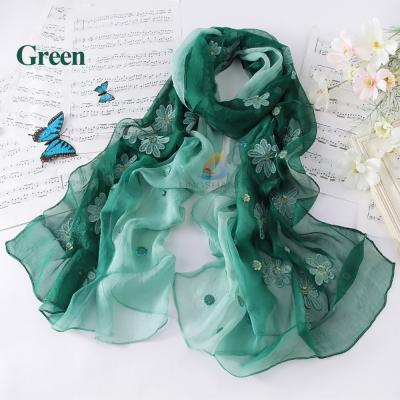 China Long New Arrived High Quality Custom Design Pure Silk Hijab Scarf Shawl 100% Silk Shawl for sale