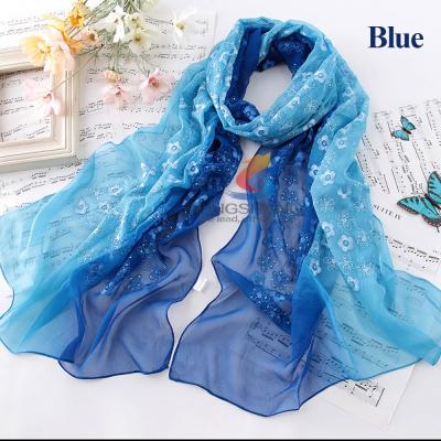 China Fashion Long Women's Pure Silk Prevent Basking Wind Palace Prevented To Bask Beach Towels Shawls Scarf for sale