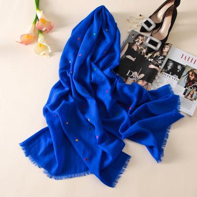 China Weave stitch 2017 new design fashion weave stitch embroidery woolen scarf for sale