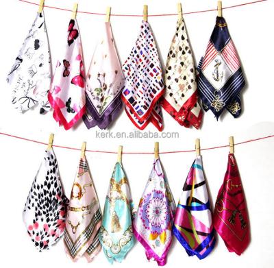 China New design multifunctional spring and wholesale summer fashion professional women's silk small square scarves 50x50cm for sale