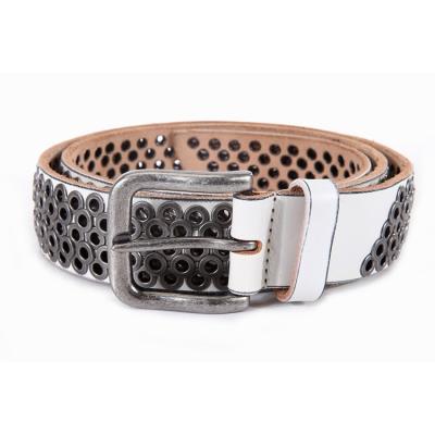 China Fashionable Women's Casual Belts Fashion Ladies Whip Vintage Grommet Wide Belt Fashion Casual Studded Women's Belt for sale