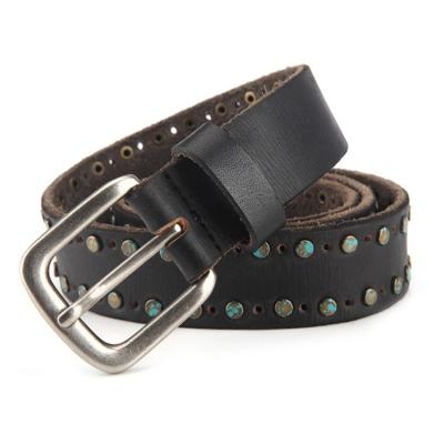 China Casual fashionable European and American rock studded belt ladies combine pin buckle belt fashion decoration women's personality belt for sale