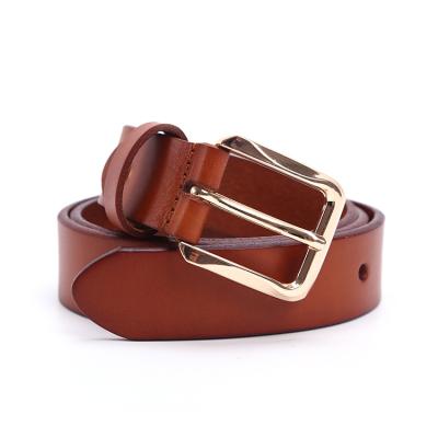 China Women's Casual Fashionable Leather Belt Whip Retro Fashion Cowhide Casual Wide Leather Belt Fashionable Leather Belt for sale