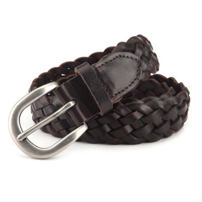 China Women's Fashion Casual Women's Belt Leather Braided Belt Personalized Women's Compilation Belt for sale