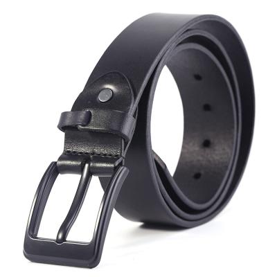 China Fashion.Casual.Business Matt Black Buckle Leather Belts Genuine Luxury Luxury Adjustable Leather Belt For Men Fits Cowhide Leather Belt for sale