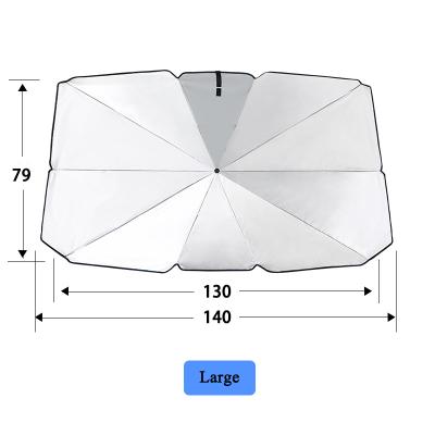 China Durable 2021 New High Quality Foldable Car Umbrella Automatic Sunshade for sale