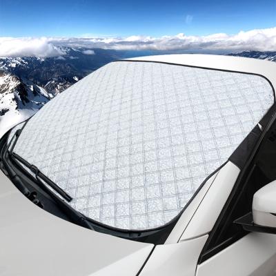 China Block Snow Auto Car Windshield Cover Winter Snowrproof Summer Sun Shade Frost Shield for sale