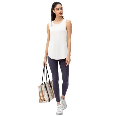 China Casual Style Polyester Round Neck Tank Top Tunic Woman Knit Yoga QUICK DRY Tank Tops for sale