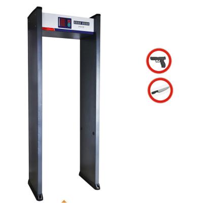 China LCD Display Airport Arcade Metal Detector Door Body Sound Alarm and Scanner with Wheels Moving for sale