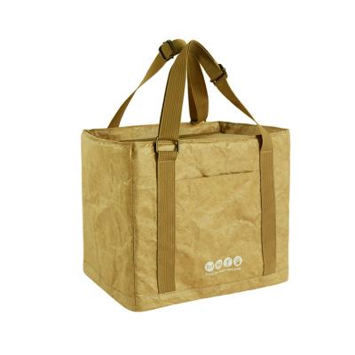 China New dupont waterproof paper outdoor ice pack foldable lunch bag insulated paper bag tyvek cooler bag for sale